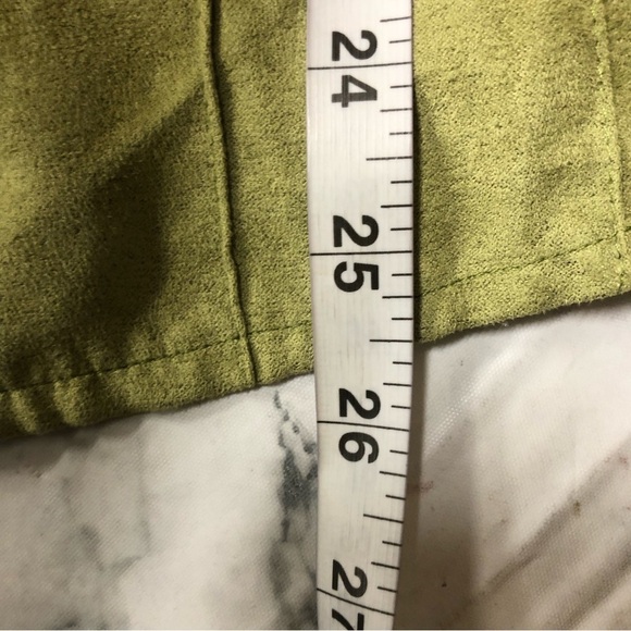 Baxter & Wells Green Embossed Washable Suede Button Front Shirt Size XL NWT - Picture 6 of 6